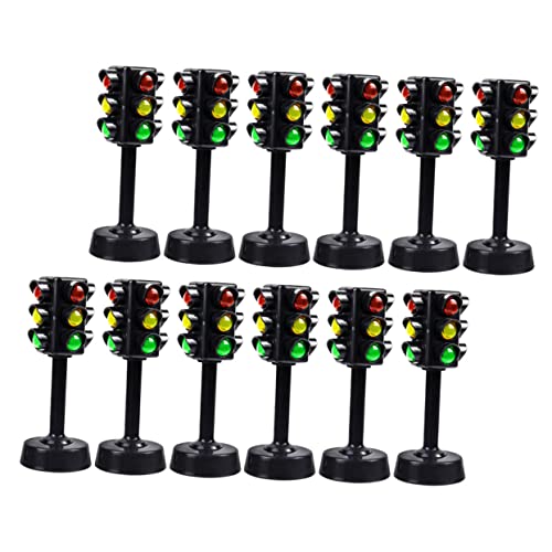 SOIMISS 12 Stück Ampel Lampe Straße Miniatur LED verkehrserziehung verkehrszeichen zabawki stymulujące rozwój Mini-Signalleuchte Bildungsspielzeug Abs Black SOIMISS 12 Stück Ampel Lampe Straße Miniatur LED verkehrserziehung verkehrszeichen zabawki stymulujące rozwój Mini-Signalleuchte Bildungsspielzeug Abs Black von SOIMISS