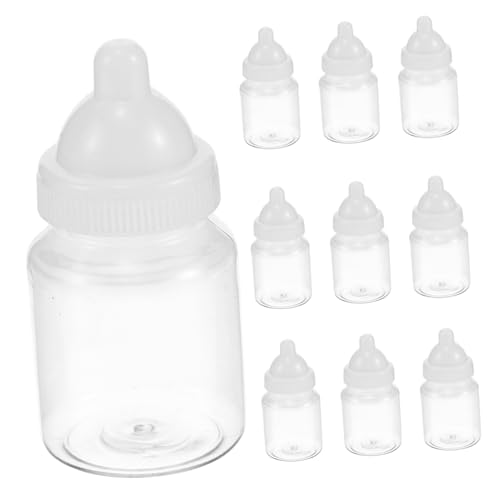 SOIMISS 12 Stück Boxen Süßigkeiten Box Deckel Flaschenspiel für die Babyparty Bonbonschachteln Gastgeschenke Babyflaschen für Spiele Babyflaschengeschenke für die Babyparty Plastik Weiß von SOIMISS