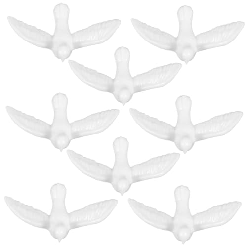 SOIMISS 12 Stück Kleines Weißes Taubenmodell Modellvögel Kleine Taubenspielzeuge Miniatur Kleine Vogelmodelle Figur Falscher Vogel Mikrotauben Modellieren Landschaft Simulation Harz von SOIMISS