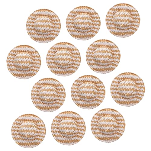 SOIMISS 12 Stück Puppenbasteln Miniatur Hüte Kleine Hüte DIY Requisiten Mini Hüte Puppenhaus Zubehör Puppenhüte Puppenhaus Hut Requisiten Dekorativer DIY Hut Hut von SOIMISS