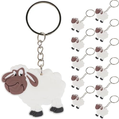 SOIMISS 12 Stück Schaf Schlüsselanhänger Süße Tier Anhänger für Kinderpartys Kuscheltiere mit Charmantem Design Leicht Tragbar als oder Mitgebsel von SOIMISS