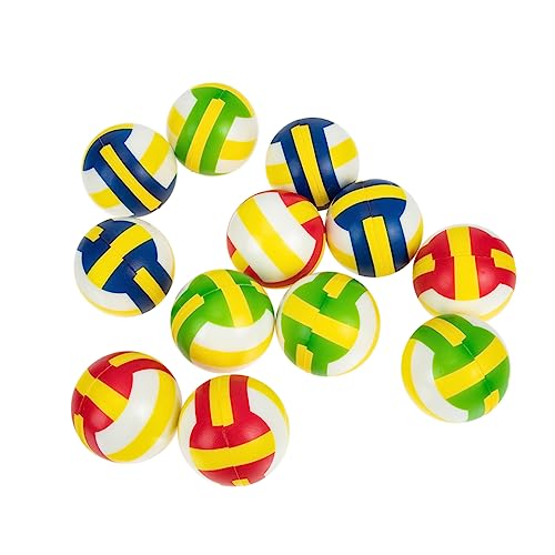 SOIMISS 12 Stück Teiliges Bunte Mini Volleyball Stressbälle aus PU Schaum Praktische Stress Knetbälle für Büro und Schule Lustige Dekompression Spielzeuge zur Entspannung und Stressabbau von SOIMISS
