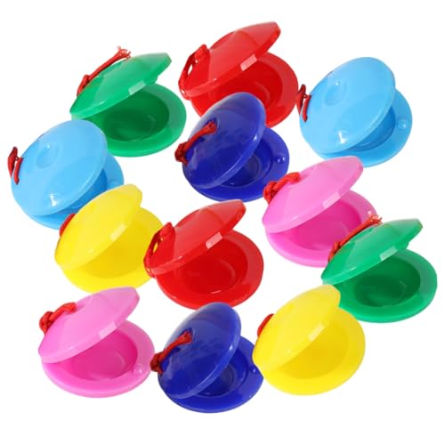 SOIMISS 12 Stück Teiliges Kastagnetten Bunte Finger Kastagnetten aus Sicherem Kunststoff Pädagogisches Musikspielzeug für Kleinkinder zur Musikalischen Früherziehung und Sensorischen von SOIMISS