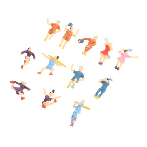 SOIMISS 12 Stück Teiliges Maßstab Sandtisch Figuren Hohe Kunststoff Menschen Modelle DIY Zubehör für Architekturmodelle Realistische Miniatur Charaktere für Landschafts und Schulprojekte von SOIMISS