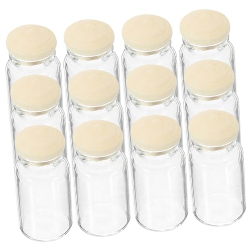 SOIMISS 12 Stück Teiliges Miniatur Glasflaschen mit Korken Kleine Dekorative Fläschchen für Puppenhaus DIY Mini Glasbehälter für Bastelarbeiten Mini Haus Zubehör Transparente von SOIMISS