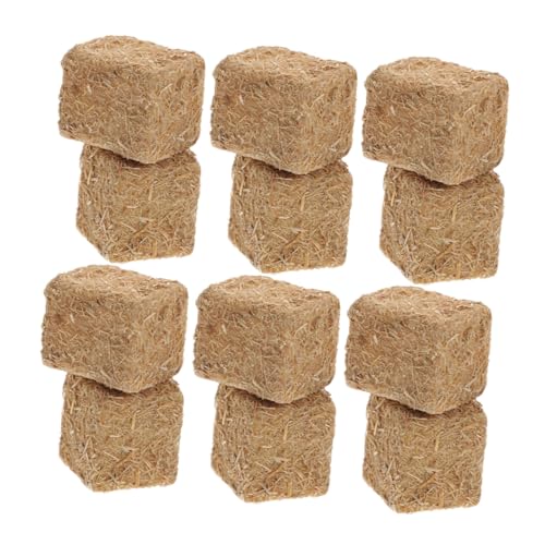 SOIMISS 12 Stück Teiliges Miniatur Heuhaufen Realistische Mini Haystacks Dekoration Wetterbeständig Glatte Oberfläche für Mini Garten Puppenhaus und Landschaftsszenen von SOIMISS