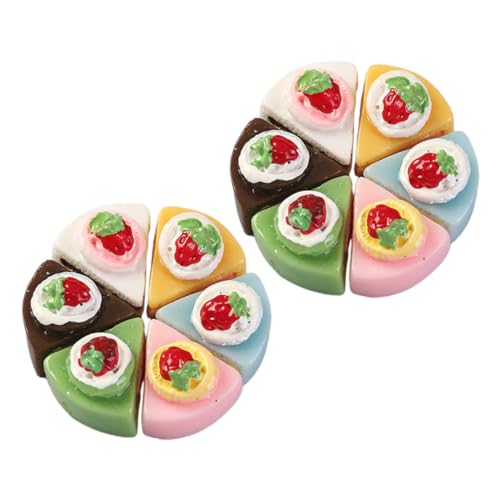 SOIMISS 12 Stück Teiliges Miniatur Kuchen Bunte Künstliche Dessert Figuren aus Resin Miniatur Puppenhaus Zubehör für Rollenspiele Fotografie Requisiten und DIY Geschenke von SOIMISS