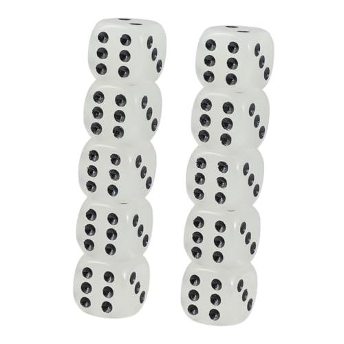 SOIMISS 12 Stück Teiliges Nachtleuchtendes Würfelset Acryl Luminous Board Game Dice Kleine Schwarze Punkte Leicht Griffbar Für Party Spiele SOIMISS 12 Stück Teiliges Nachtleuchtendes Würfelset Acryl Luminous Board Game Dice Kleine Schwarze Punkte Leicht Griffbar Für Party Spiele von SOIMISS