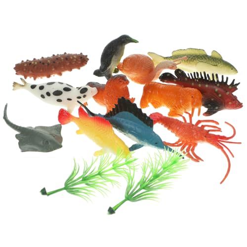 SOIMISS 12 Stück Teiliges Realistischer Meerestiere Spielzeugfiguren aus Kunststoff Detailgetreue Miniatur ozeanmodelle für Pädagogisches Strandspielzeug Dekorative Sammelfiguren von SOIMISS
