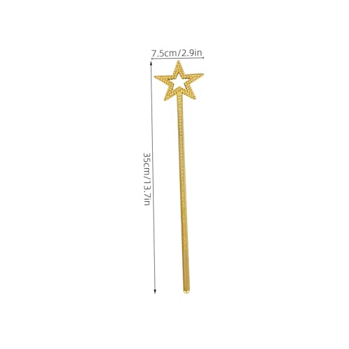 SOIMISS 12 Stück Teiliges Stern-zauberstäbe für Leichte Prinzessin Requisiten Goldfarbene Sternstab Kostüm Zubehör für Party Geburtstag Halloween Weihnachten Cosplay von SOIMISS