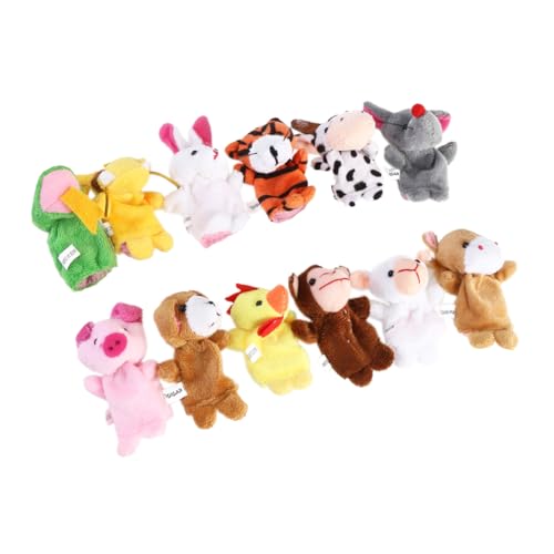 SOIMISS 12 Stück Teiliges Tragbare Verschleißfeste Tier fingerpuppen aus Bunte Handpuppen für Geschichtenerzählen und Kreativitätsförderung Kleines von SOIMISS