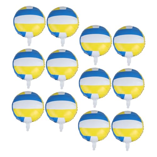 SOIMISS 12Stücke Volleyball Party Dekorationen Aluminium Folienballons für Sportthemenfeiern Geburtstagsfeiern und Volleyball Mottopartys Dekorative Luftballons von SOIMISS