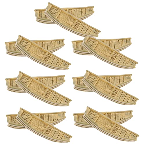 SOIMISS 15 Stück Fischerboot Modell Wasser Ruderboot Für Fischerboote Bootsminiaturen Winzig Miniatur-schiffsfigur Puppenhaus-fischerbootmodell Boot Boot Brown Harz von SOIMISS