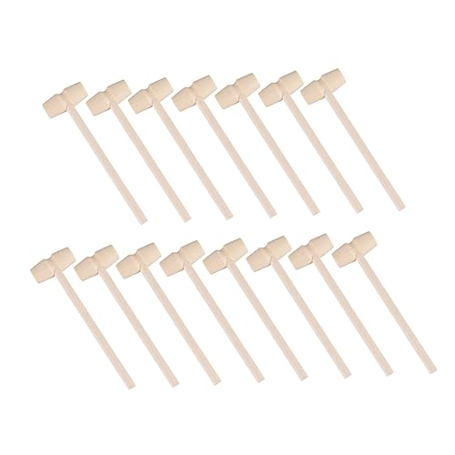 SOIMISS 15 Stück Mini Holzhammer für Teiliges Leicht Robust zum Pounding und Knacken von Muscheln für Jungen und Mädchen von SOIMISS