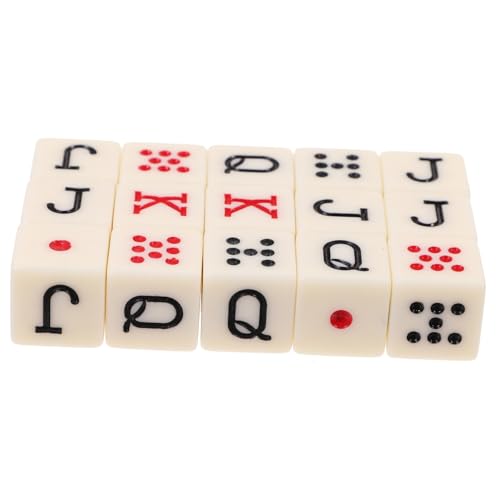 SOIMISS 15 Stück Teiliges Pokerwürfel Acryl Tragbar und Leicht für Partyspiele Brettspiele und Outdoor nutzung Oxidationbeständig als Partyzubehör und Lustige Spielrequisiten von SOIMISS
