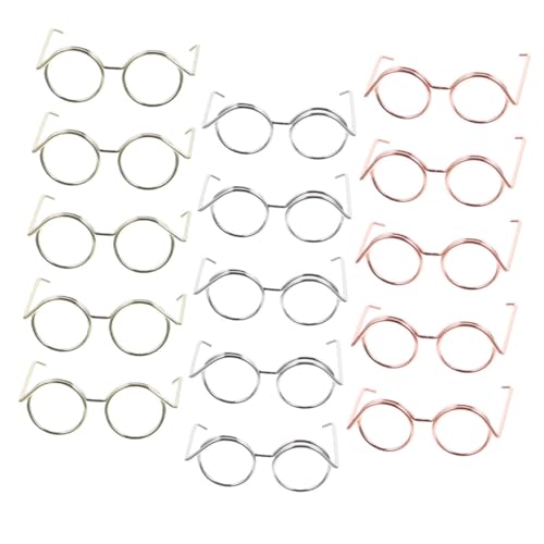 SOIMISS 15 Stück Teiliges Puppenbrillen Set aus Metall Linsenlos Roségold Silber und Gold Stilvolle Accessoires für Puppen und DIY Projekte SOIMISS 15 Stück Teiliges Puppenbrillen Set aus Metall Linsenlos Roségold Silber und Gold Stilvolle Accessoires für Puppen und DIY Projekte von SOIMISS
