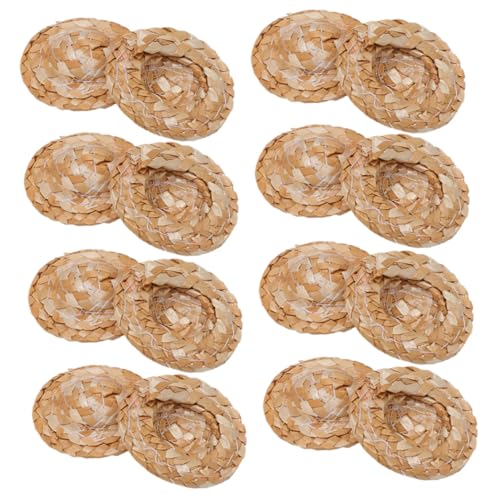 SOIMISS 16 Stück Teiliges Strohhüte Handgefertigt Kleine Hüttenmütze Puppen Dekorative Foto Requisite Kreative DIY Bastelaccessoires für Puppen von SOIMISS