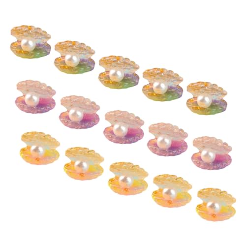 SOIMISS 18 Stück Teiliges Leuchtende Muschelanhänger mit Perle Kleine Resin Deko DIY Bastelset Geeignet für Aquarium Garten Mikro Landschaften und Schmuckgestaltung von SOIMISS