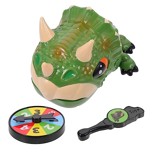 SOIMISS 1Satz Dinosaurier Finger Lustiges Biss für Zufälliger Zahnmechanismus Sicheres und Langlebiges Party Gaming für Jungen und Mädchen Grünes Triceratops Design von SOIMISS