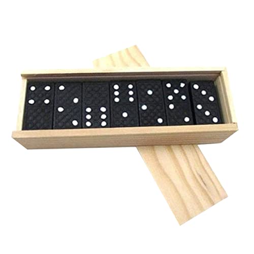 SOIMISS 1Satz Domino Spielzeugset Schwarze Holz Domino Steine für Interaktives Eltern Spiel Fördert Kreativität und Hand Auge Koordination von SOIMISS