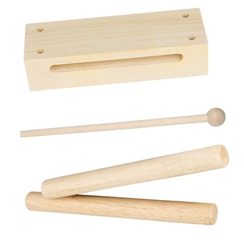 SOIMISS 1Satz Holzblock Schlaginstrument mit Schlägel Musikalisches Holzspielzeug aus Buchenholz für Rhythmusspielzeug für Musikunterricht und Freizeitaktivitäten SOIMISS 1Satz Holzblock Schlaginstrument mit Schlägel Musikalisches Holzspielzeug aus Buchenholz für Rhythmusspielzeug für Musikunterricht und Freizeitaktivitäten von SOIMISS