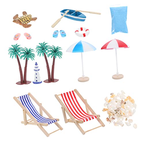 SOIMISS 1Satz Mini Beach Dekoration Teiliges Mikro Szenen mit Holzstrandstuhl und für Puppenhäuser und Mini Hausaccessoires für Kreative DIY Projekte SOIMISS 1Satz Mini Beach Dekoration Teiliges Mikro Szenen mit Holzstrandstuhl und für Puppenhäuser und Mini Hausaccessoires für Kreative DIY Projekte von SOIMISS
