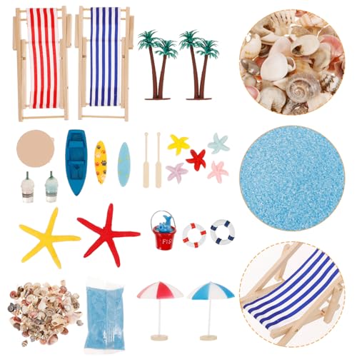 SOIMISS 1Satz Miniatur Strand Dekoration Teiliges Puppenhaus Zubehör mit Strandliegestuhl und für Kreative Mikro Landschaften und DIY Projekte SOIMISS 1Satz Miniatur Strand Dekoration Teiliges Puppenhaus Zubehör mit Strandliegestuhl und für Kreative Mikro Landschaften und DIY Projekte von SOIMISS