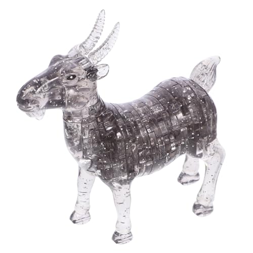 SOIMISS 1Stück Kristallpuzzle Ziege Kreatives Tier Puzzle aus Kristallglas für Zuhause Büro Umweltfreundliches Design für Geburtstage und Anlässe von SOIMISS