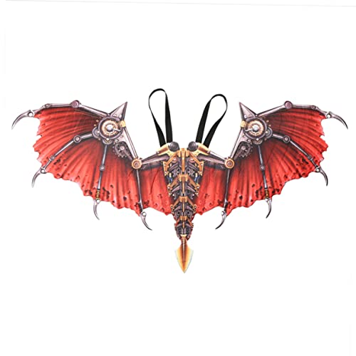 SOIMISS Halloween-flügel Engel Drache Steampunk-stil Faltbare Partyflügel Aus Vlies Karnevalszubehör für Jungen und Mädchen Erwachsene von SOIMISS