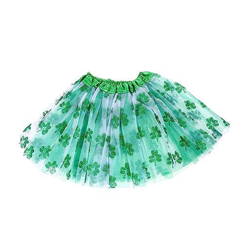 SOIMISS 1stk Klee Netz Kleid Tutu-rock -tutu-kleid Patricks Day Outfits Kleine Mädchen St. Patricks-day-kostüm Kindergazerock St. Patricks Rock Kinderkostüm Kleid Green Stoff von SOIMISS