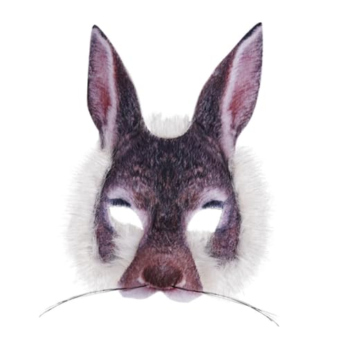 SOIMISS 1stk Stofftiermaske Mädchen Kuscheltiere Kostümmasken Für Mädchen Halloween-kostüm Kostüm Halbes Gesicht Kaninchen-gesichtsabdeckung Maskerade-gesichtsabdeckung Kopfbedeckung Pvc von SOIMISS