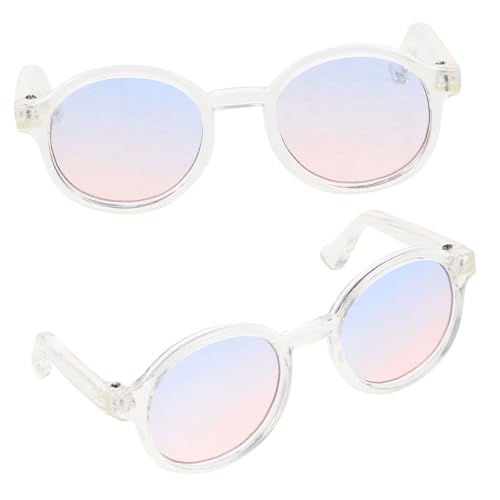 SOIMISS 2 Paare Mini Puppenbrillen Stylische Praktische Brillen als Puppenzubehör zum Verkleiden Farbwechselnde Sonnenbrillen DIY-Accessoires für Puppen Robust und Modisch von SOIMISS