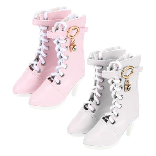 SOIMISS 2 Paare Puppen High Heels Stiefel für Puppen Elegante Miniatur Schuhe in Weiß und Passend Handgefertigt Prinzessin Stil Vielseitig Kombinierbar SOIMISS 2 Paare Puppen High Heels Stiefel für Puppen Elegante Miniatur Schuhe in Weiß und Passend Handgefertigt Prinzessin Stil Vielseitig Kombinierbar von SOIMISS