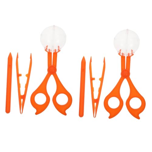 SOIMISS 2 Sätze Fang Pinzette Outdoor draußen spielsachen Outdoor Kinderpädagogische Spielzeuge Bausätze Werkzeug Plastiksammler Outdoor-Capture-Tools Orange von SOIMISS