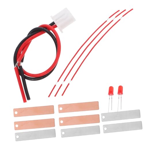 SOIMISS 2 Sätze Fruchtbatterie Experimentierset mit Kupferplatten für Physikunterricht DIY Obst Kartoffel Batterie Wissenschaftsspielzeug zur Stromerzeugung mit LED von SOIMISS