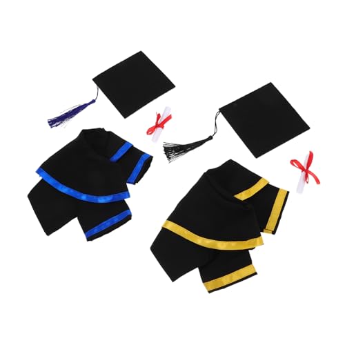 SOIMISS 2 Sätze Graduations Outfit Set für Kuschelbären Weicher Blaues Weißes Talar Set mit Quaste Doktorhut und Umhang Passend für Abschlussfeier Deko und Stofftier Kleider SOIMISS 2 Sätze Graduations Outfit Set für Kuschelbären Weicher Blaues Weißes Talar Set mit Quaste Doktorhut und Umhang Passend für Abschlussfeier Deko und Stofftier Kleider von SOIMISS