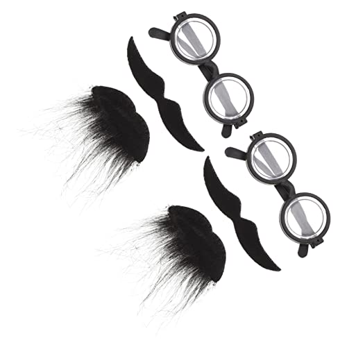 SOIMISS 2 Sätze Halloween gefälschter Bart Halloween-Cosplay-Stütze im Freien Mousse Halloween Dekoration Halloween-Dekoration Halloween-Requisite Cosplay gefälschter Bart Polyester Black von SOIMISS