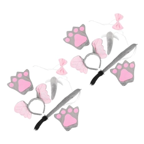 SOIMISS 2 Sätze Ohren Kostüm Set mit Plüsch Stirnband Fliege Handschuhen und Weiches Tier Accessoire für Jungen Mädchen Karneval Halloween Party Cosplay SOIMISS 2 Sätze Ohren Kostüm Set mit Plüsch Stirnband Fliege Handschuhen und Weiches Tier Accessoire für Jungen Mädchen Karneval Halloween Party Cosplay von SOIMISS
