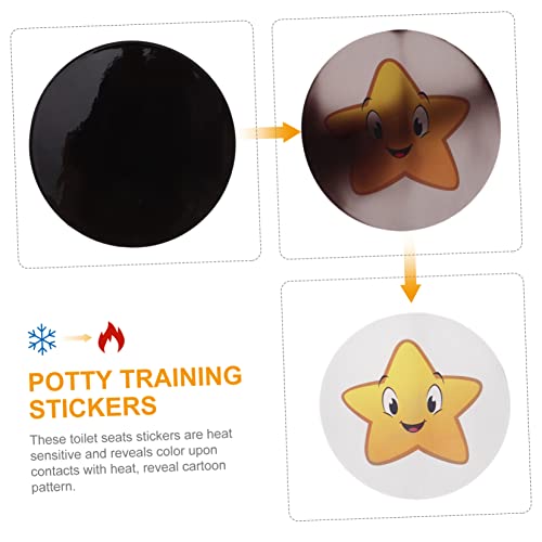 SOIMISS 2 Sätze Töpfchentraining Aufkleber mit Farbwechsel Cartoon Design Hitzeempfindliche Wiederverwendbare Wc Sticker für Jungen und Mädchen Einfach Anzubringen Wasserabweisend von SOIMISS