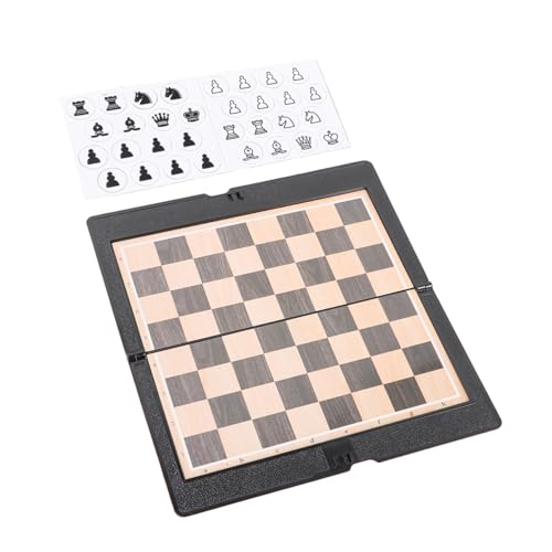 SOIMISS 2 Satz Faltbares Magnetisches Schachspiel Tragbares Schachset für Reisen Set für Partys und Sammlungen Schwarz Magnetischer Figuren für Familie und Freunde von SOIMISS