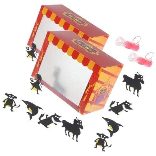 SOIMISS 2 Satz Interaktives DIY Schattenpuppentheater für Einfach Zusammenbaubar Fördert Kreative Bastelaktivitäten Pädagogisches Puppenspiel für Fantasievolle Schattenspiele und von SOIMISS