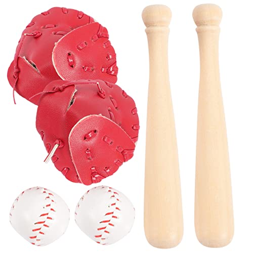 SOIMISS 2 Sets Baseball Softball Abdeckung Zubehör Baseball Dekorationen Schlüssel Mini Handschuh Baseball Mini Baseball Kleine Festival Miniaturen Miniatur Sportartikel von SOIMISS