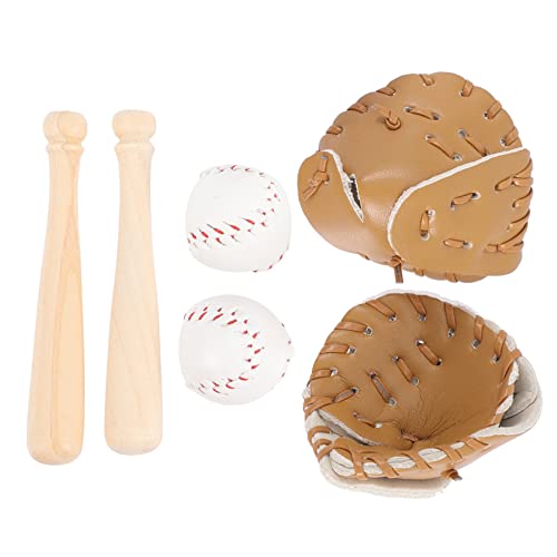SOIMISS 2 Sets Baseball Softball Hülle Baseball Dekorationen Baseballschläger Mini Winziger Mini Handschuh Baseball Baseballschläger DIY Baseball Schlüsselanhänger Kleine von SOIMISS