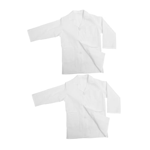 SOIMISS 2 Sets Kinderlaborkittel Halloweenkostüme Kinderarzt Outfit Kittel Kinderkarriere Outfit Arzt Cosplay Kostüm Arztkarriere Kittel Kinderarzt Ankleide Weißes Tuch von SOIMISS