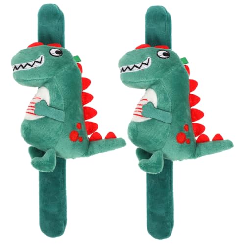 SOIMISS 2 Stck Dinosaurier Plüsch Schnapparmbänder für Kuschelige Tierarmbänder Weiche Slap Wristbands Niedliche Spielzeugarmbänder Partygeschenk und Spielspaß von SOIMISS