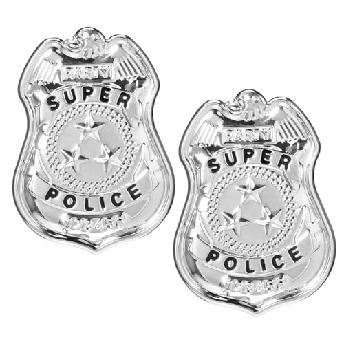 SOIMISS 2 Stück Anstecker Klein Anstecknadel Cosplay Requisite Cop Abzeichen Rollenspiel Kleine Brosche Dekoration Offizierszubehör Damen von SOIMISS