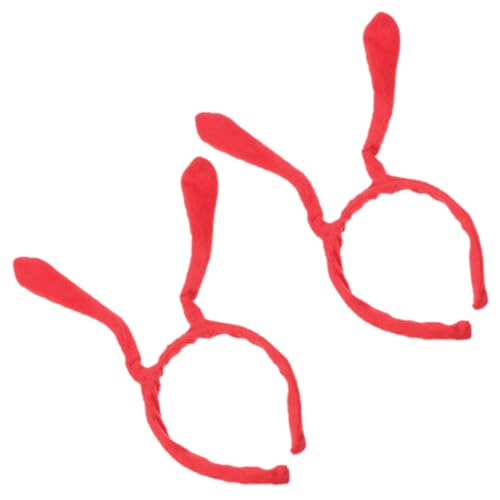 SOIMISS 2 Stück Antennen-Haarreifen halloween haarschmuck halloween kopfschmuck Masquerade Party Kopfschmuck halloween costume idea Partyzubehör Haarschmuck für Cosplay Plastik rot von SOIMISS