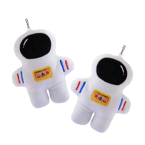SOIMISS 2 Stück Astronautenplüschspielzeug Simulationsastronaut Astronauten-anhänger Astronautenpuppen Bündiger Astronaut Plüsch-Astronaut Hängender Astronaut Taschenanhänger Stoff Weiß von SOIMISS