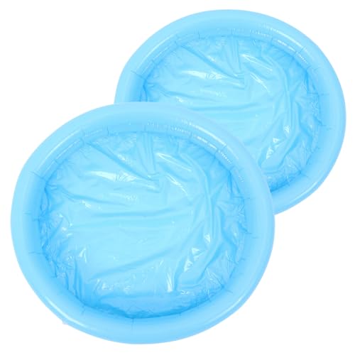 SOIMISS 2 Stück Aufblasbares Sandschalenspielzeug Für Sandkasten Sie Sand sensorisches Spiel aufblasbare Sandwanne Plastik Blau von SOIMISS