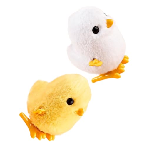 SOIMISS 2 Stück Aufziehspielzeug Küken Plüschtiere für Niedliche Wind Up Tiere für Spiel und Spaß als Ostergeschenk für Kindergeburtstage von SOIMISS